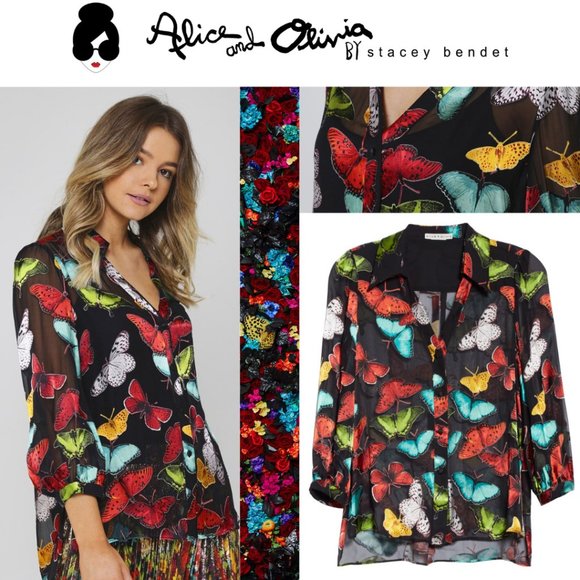 Alice + Olivia | Sheila Blouse Button-Up Top - Picture 1 of 10